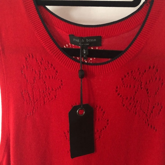 Rag&Bone women’s red knit sleeveless dress - Picture 6 of 7